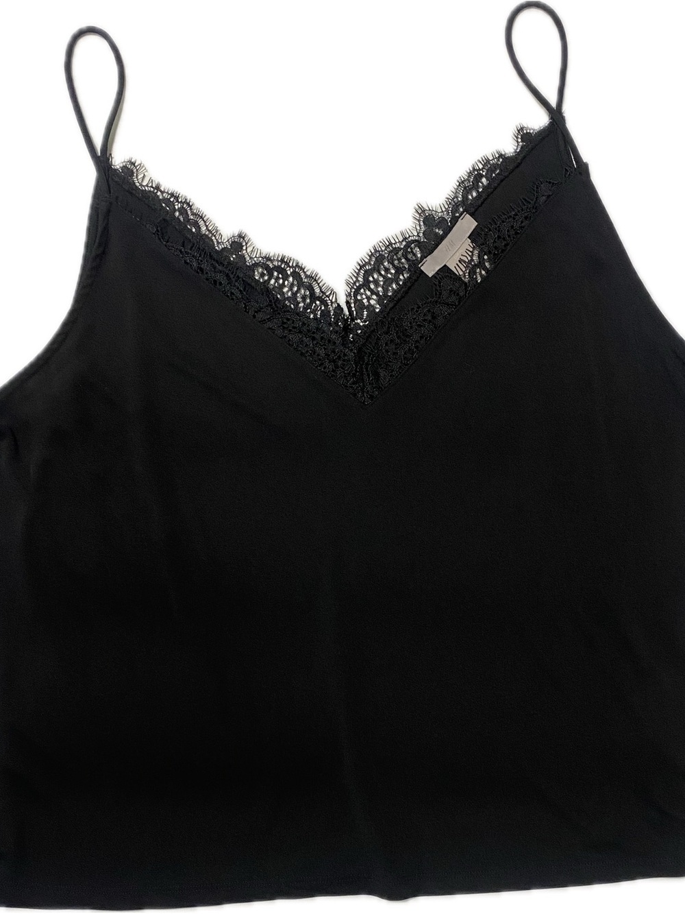H&M Black Lace-Trim Camisole